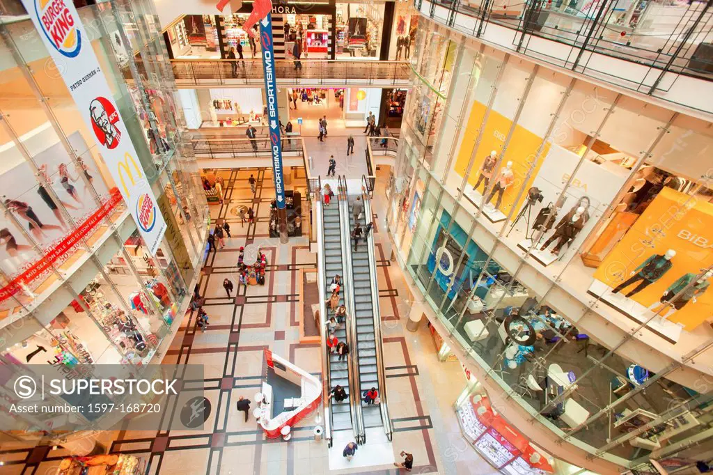 Czech republic, Prague, palladium, shopping mall, activity, architecture, building, business, buy, center, city, clothing, colour, commerce, commercia...