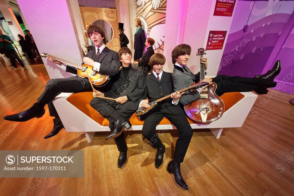 England, London, Madame Tussauds, Waxwork Display of The Beatles