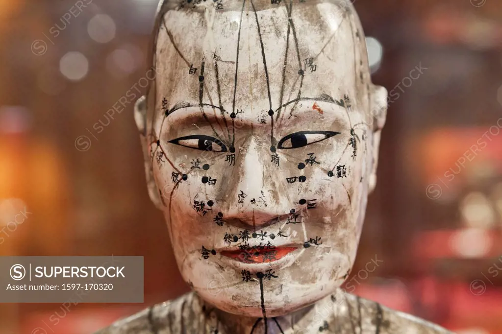 England, London, Euston, The Welcome Collection Museum, Japanese Papier_Mache Acupuncture Figure