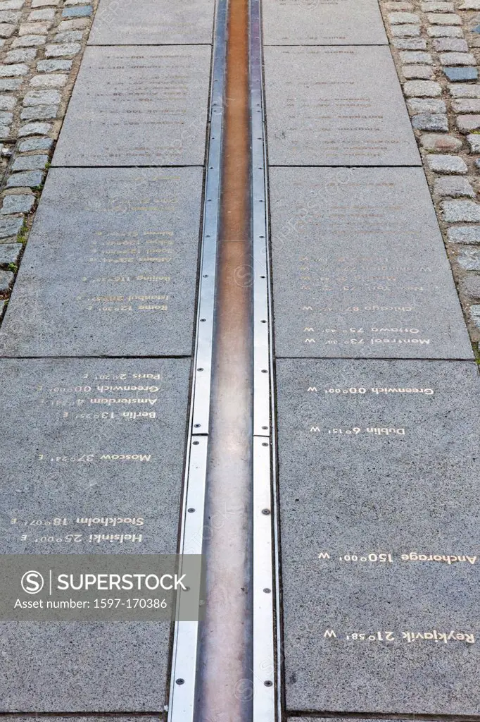 England, London, Greenwich, The Royal Observatory, Greenwich Meridian Line