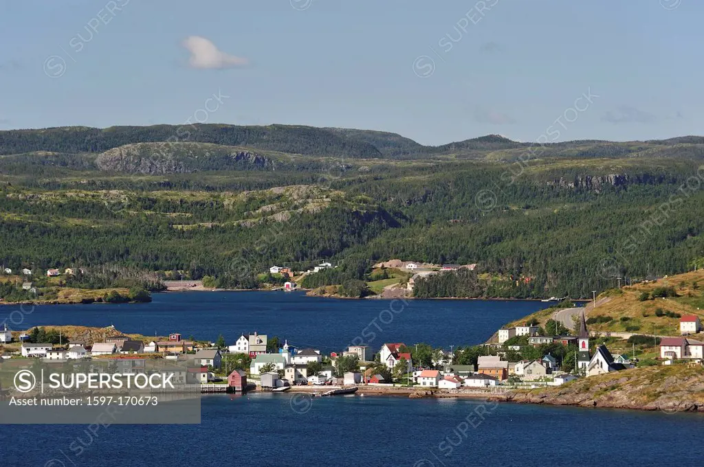 Trinity, Newfoundland, Canada, village, coast, lake, forest