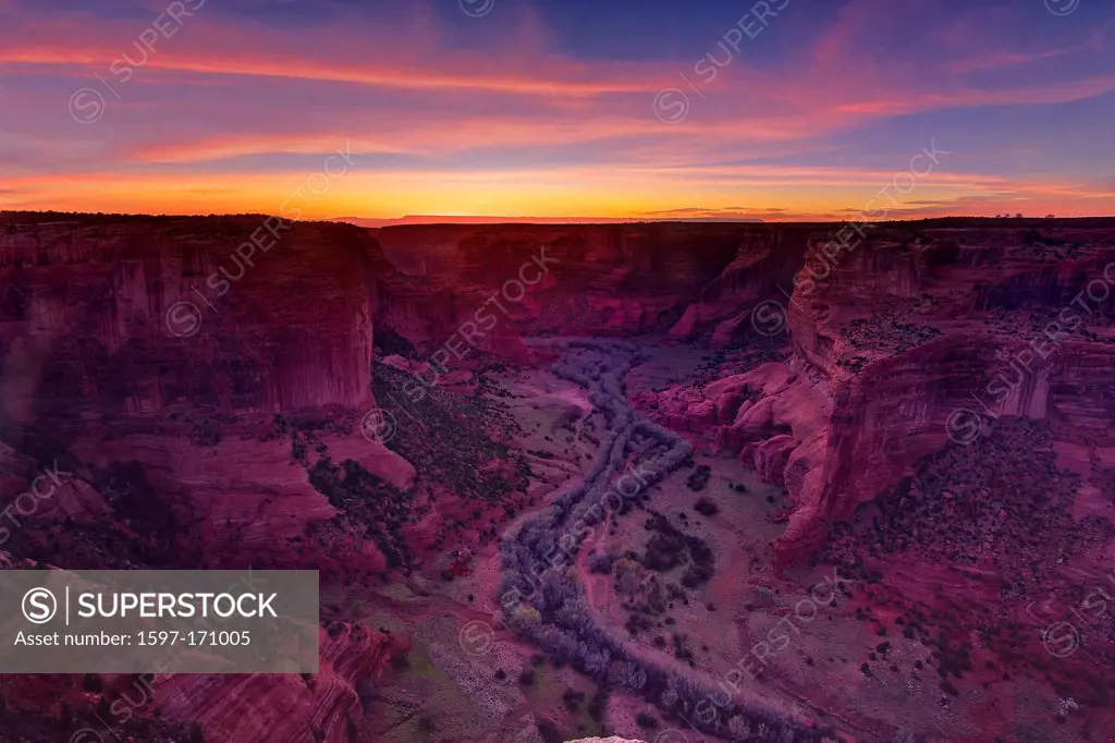 USA, United States, America, Arizona, American, Southwest, Canyon De Chelly, Spider Rock, National Monument, Navajo Reservation, canyon, canyon floor,...