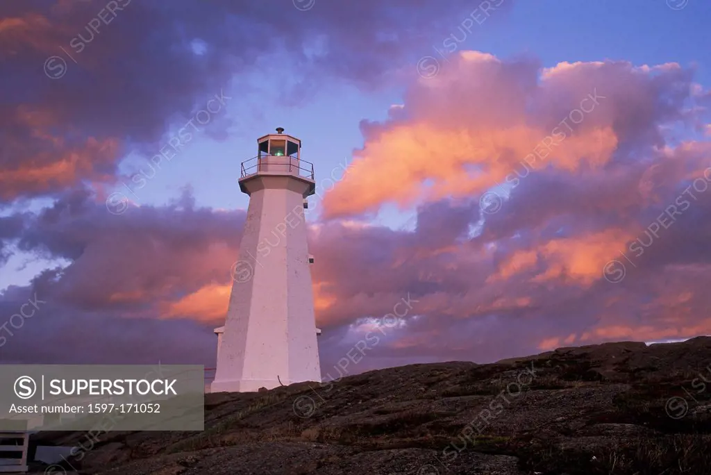 Lighthouse, Cape Spear, National, Historic, Site, Newfoundland, Canada, colorful, sky, coastline, ocean, light, sea