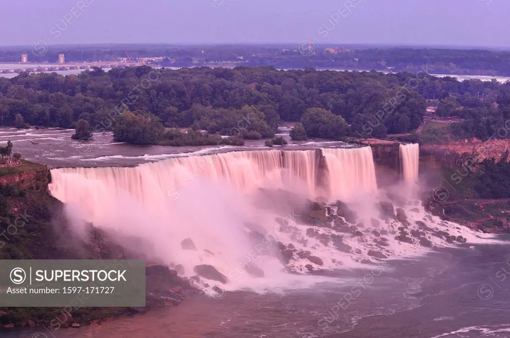 American Falls, Canada, Niagara Falls, water, Niagara River, Ontario, Travel, aerial view, elevated view, fall, falling water, landscape, mist, nature...