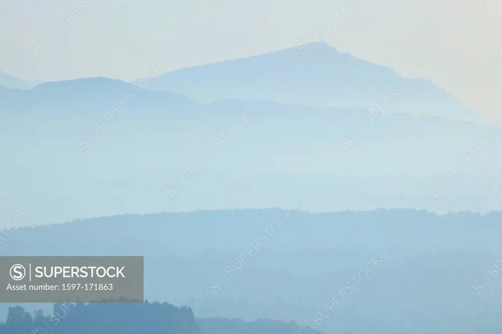 Gradations, Alps, view, view, Hittnau, mountain, mountain panorama, mountains, mountain panorama, mountains, autumn, autumn mood, fog, fog patches, mi...