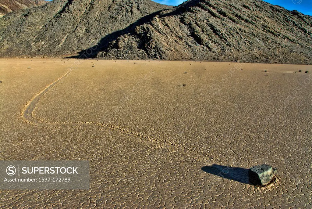 sliding rocks, racetrack, stone, desert, death valley, national, park, track, USA, United States, America