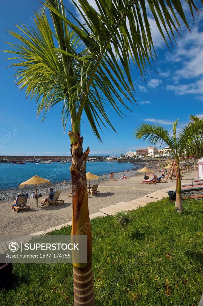 Tenerife, Teneriffa, Canaries, Canary islands, isles, Spain, Spanish, Europe, San Juan, palm beach, palm beaches, sand beach, sand beaches, beach, sea...