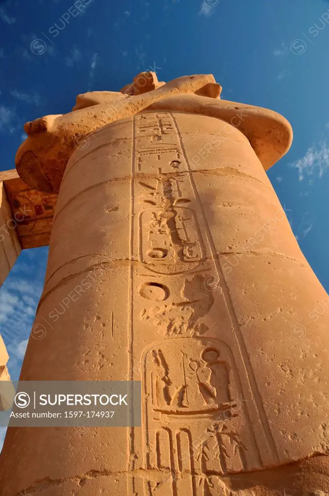 Giant Statue of Osiris at the Ramesseum, the ancient egyptian mortuary temple of Ramses II at thebes near Luxor, Egypt