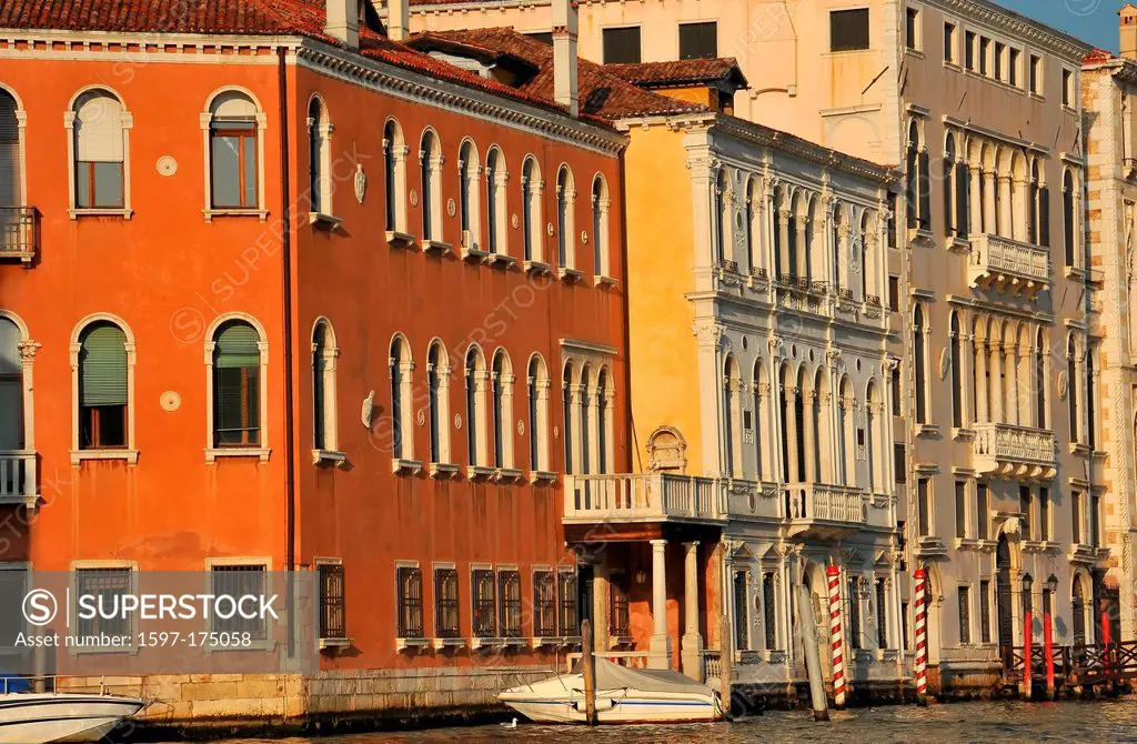 Elegant Palazzi on the grand canal in Venice, Italy