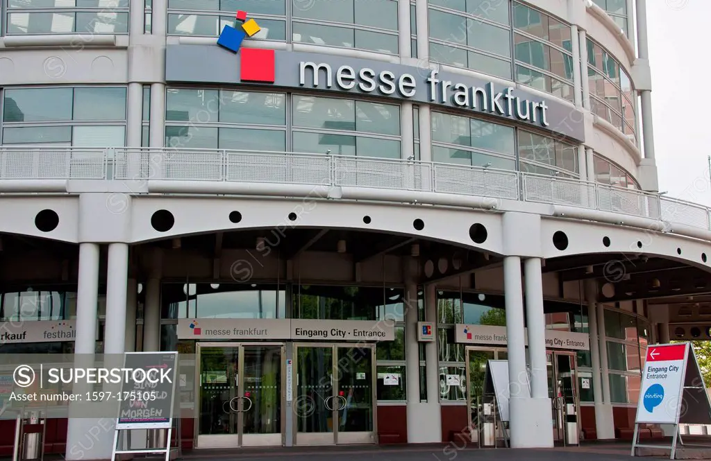 Main entrance, fair of Frankfurt, Frankfurt am Main, Frankfurt on the Main, Frankfurt, Hessen, Germany, Europe, fair,