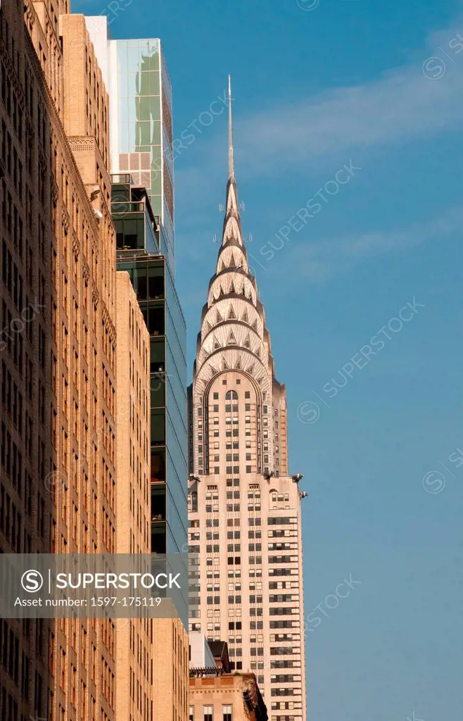 Chrysler Building, Midtown, Manhattan, New York, town, city, USA, North America, America, building, construction,