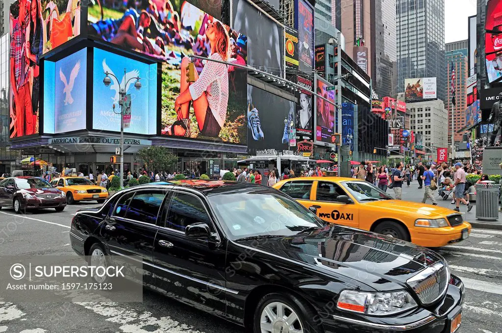 Times Square, Midtown, Manhattan, New York, town, city, USA, North America, America, traffic, taxis