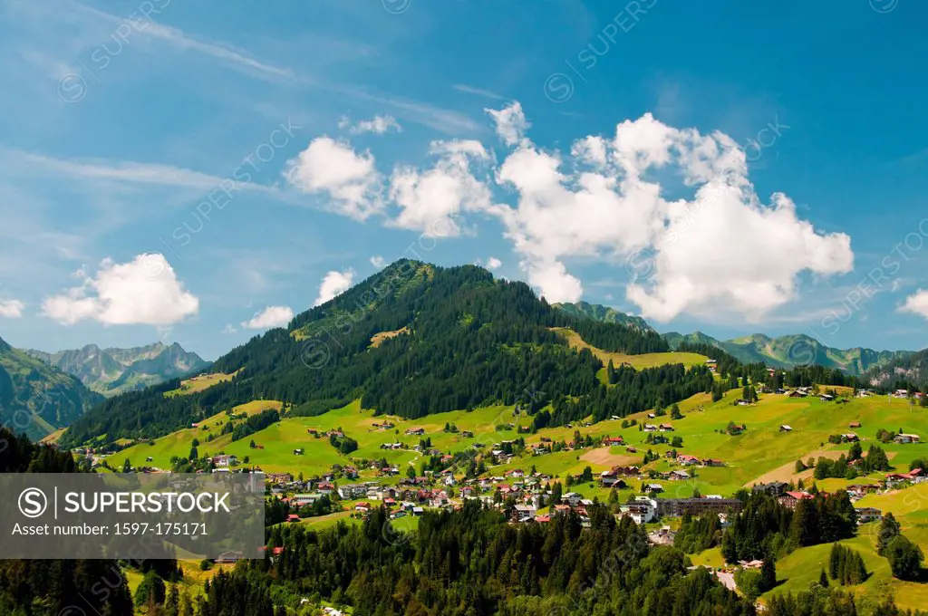 Hirschegg, Kleinwalsertal, Heuberg, mountain, 1795 meter, Vorarlberg, Austria, Europe, mountain, scenery, landscape,