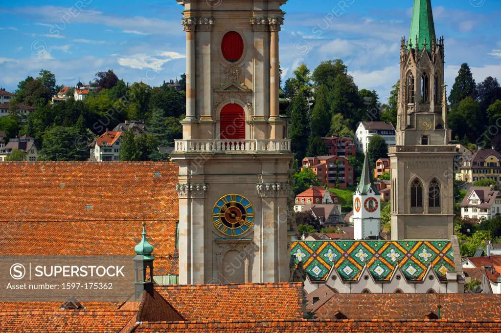 St. Gallen, St. Gall, cloister district, Switzerland, Europe, canton, town, city, minster, UNESCO, world cultural heritage