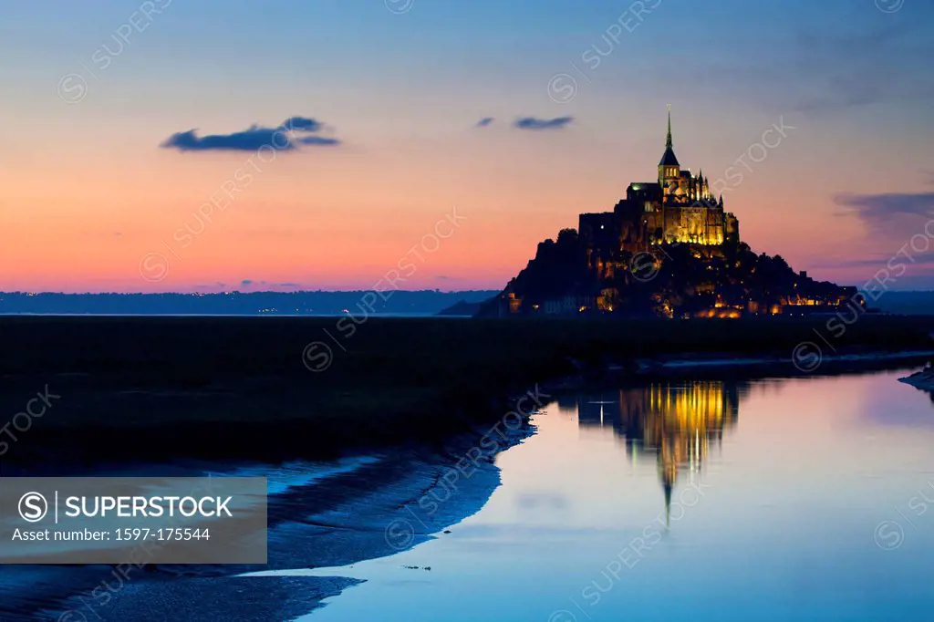 St. Michel´s mount, Mont Saint_Michel, mont, St. Michel, France, Europe, Normandy, department some, UNESCO, world cultural heritage, island, isle, clo...