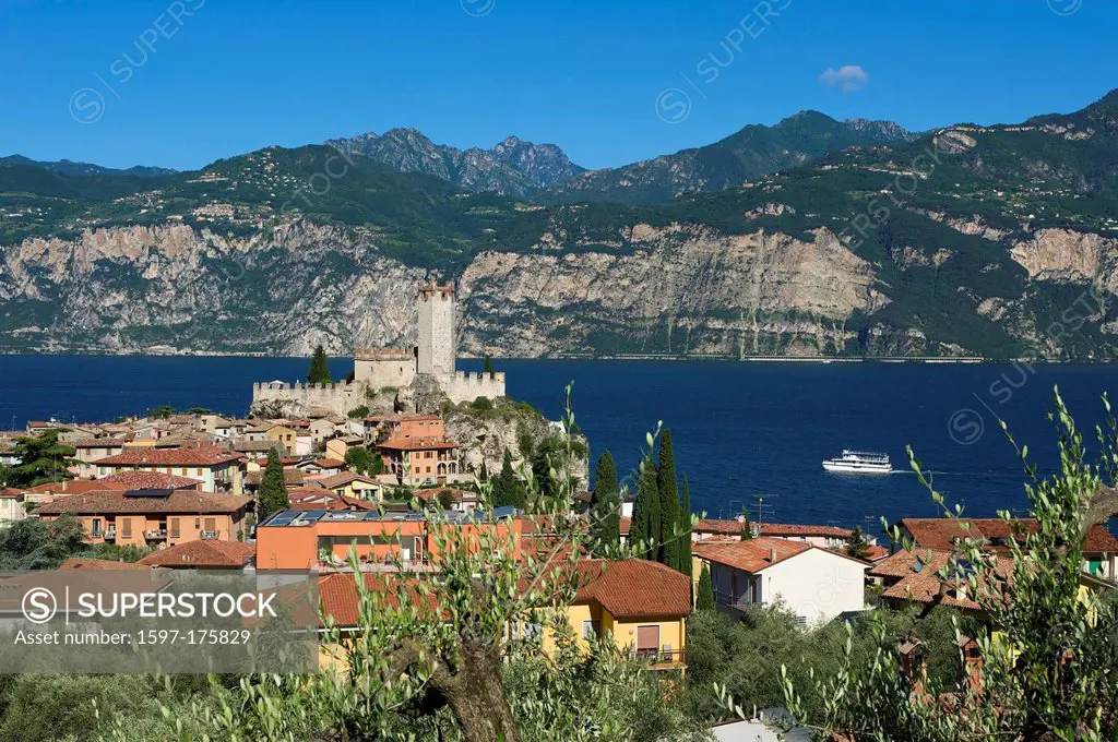Lake Garda, Italy, Europe, Lago di Garda, Malcesine, mountain landscape, mountain landscapes, mountain, mountains, mountainous, scenery, landscape, ou...