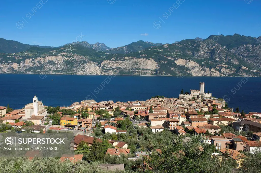 Lake Garda, Italy, Europe, Lago di Garda, Malcesine, mountain landscape, mountain landscapes, mountain, mountains, mountainous, scenery, landscape, ou...