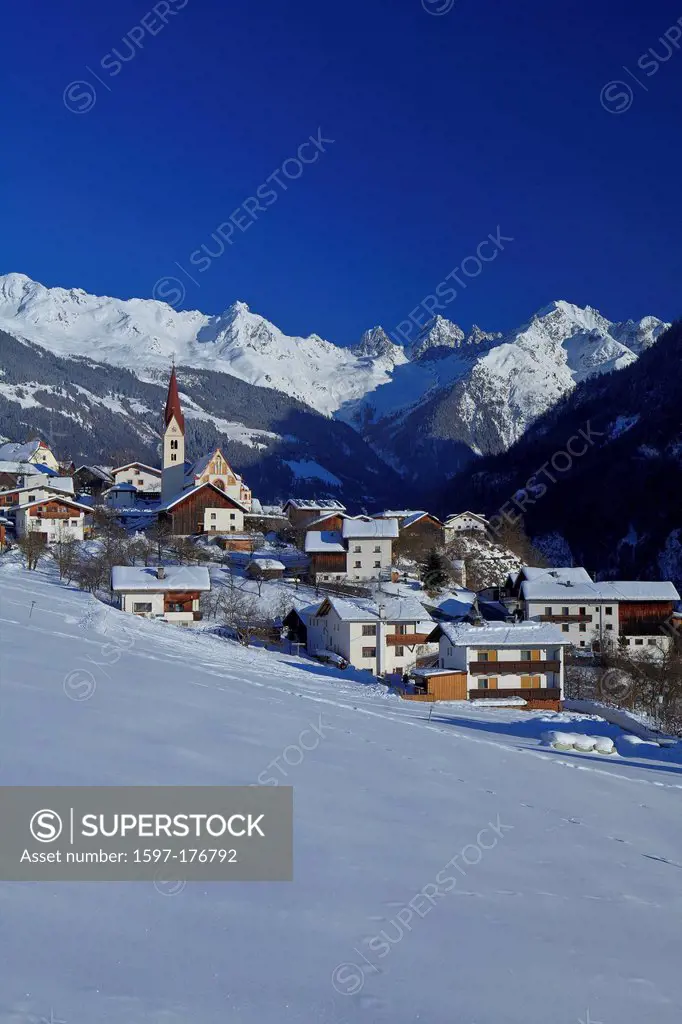 Austria, Europe, Tyrol, uplands, Tirol uplands, Oberes Gericht, Kauns, Kaunertal, winter, snow, vacation, winter vacation, vacation, nature, mountains...