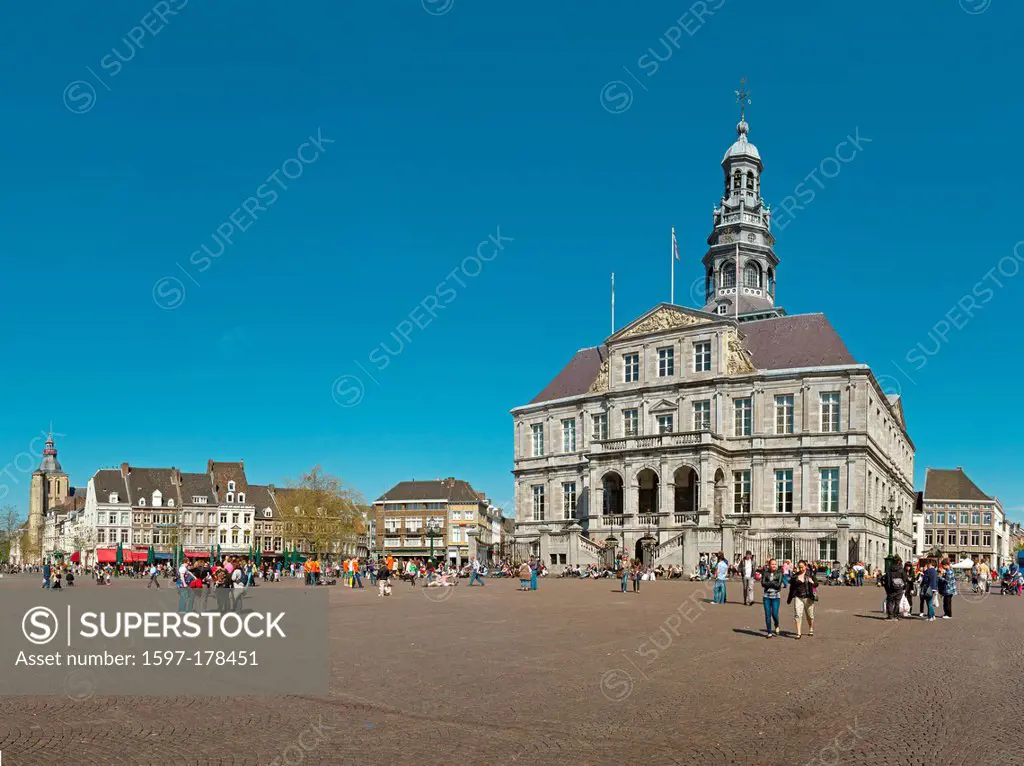 Limburg, Netherlands, Europe, Maastricht, Town hall, city, village, spring, square,