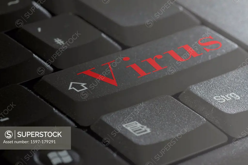 Virus, anti-viruses, danger, threat, crime, criminal, Internet crime, Internet, warning, computer, keyboard, security, safety,