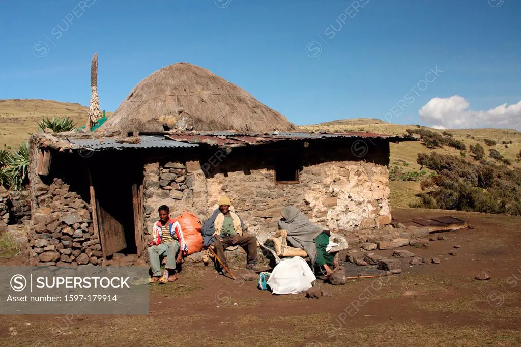 Ethiopia, Africa, Simien, Simien Mountains, National Park, landscape, mountain, mountain range, highlands, World Heritage Site, Gheech, Geech, camp, c...