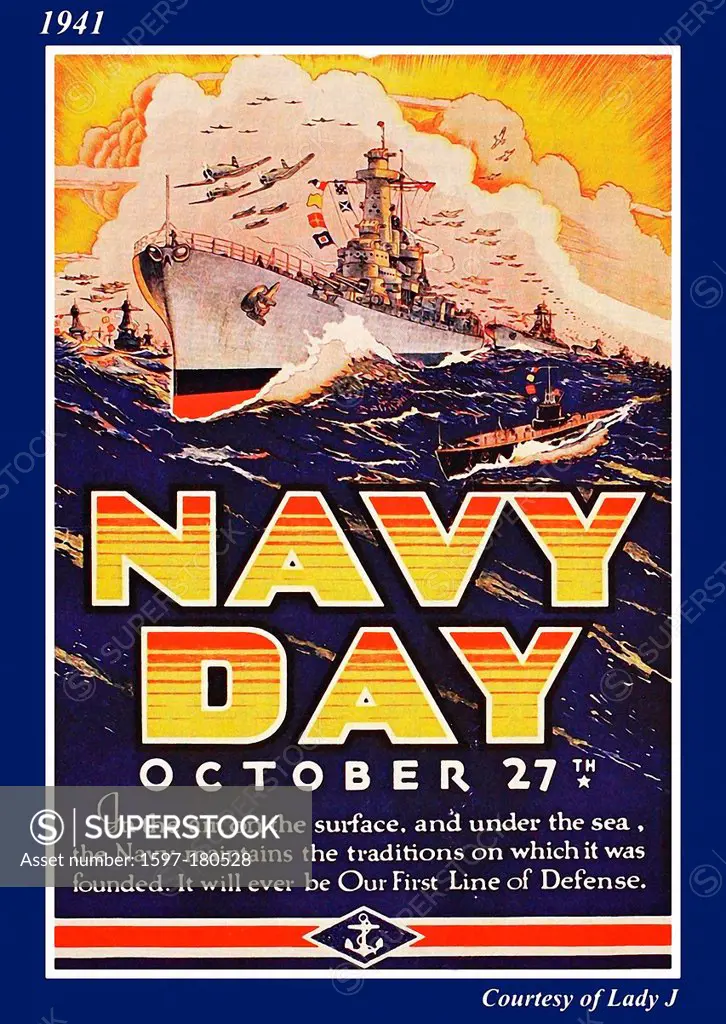World War II, Second World War, world war, war, poster, Propagana, propaganda poster, USA, American, Navy, marine, ship, airplanes, 1941