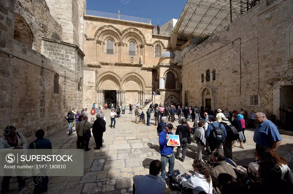 Church of the Resurrection, church, Israel, Jerusalem, Middle East, Near East, forecourt, religion,