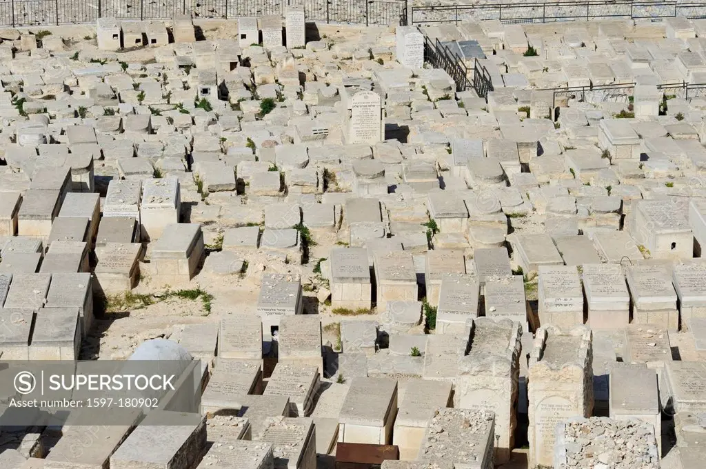 Cemetery, Israel, Jerusalem, Middle East, Near East, Jewish, Mount of Olives, graves, religion, Jew, Jewish,
