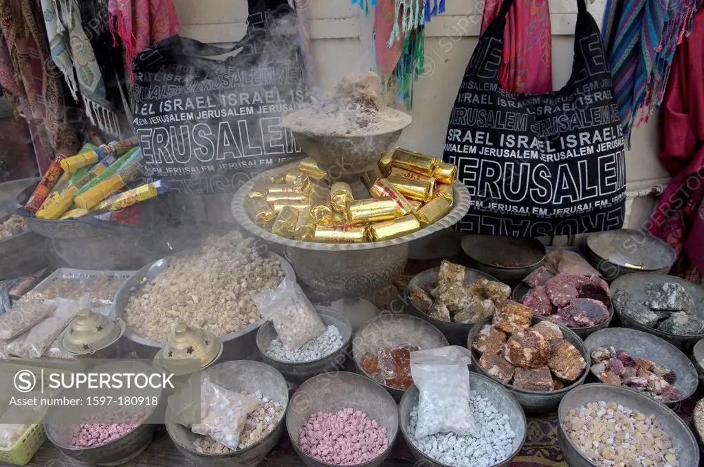 Old Town, bazaar, Israel, Jerusalem, Middle East, Near East, incense