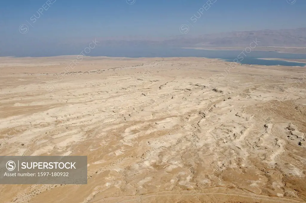 Lake, sea, salty, fortress, Masada, stone desert, Israel, Middle East, Near East, ruins, dead sea