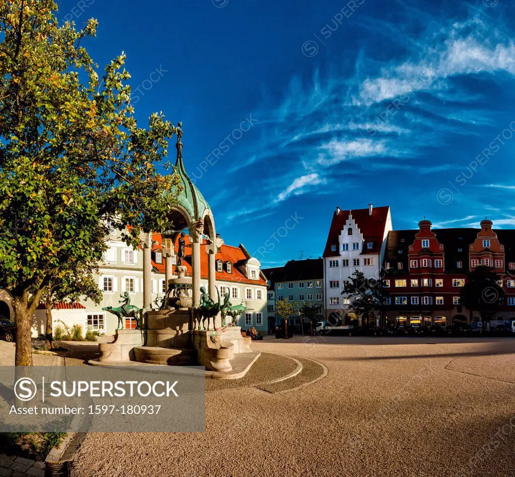 Germany, Europe, Bavaria, Kempten, St. Mang, place, city, village, autumn,