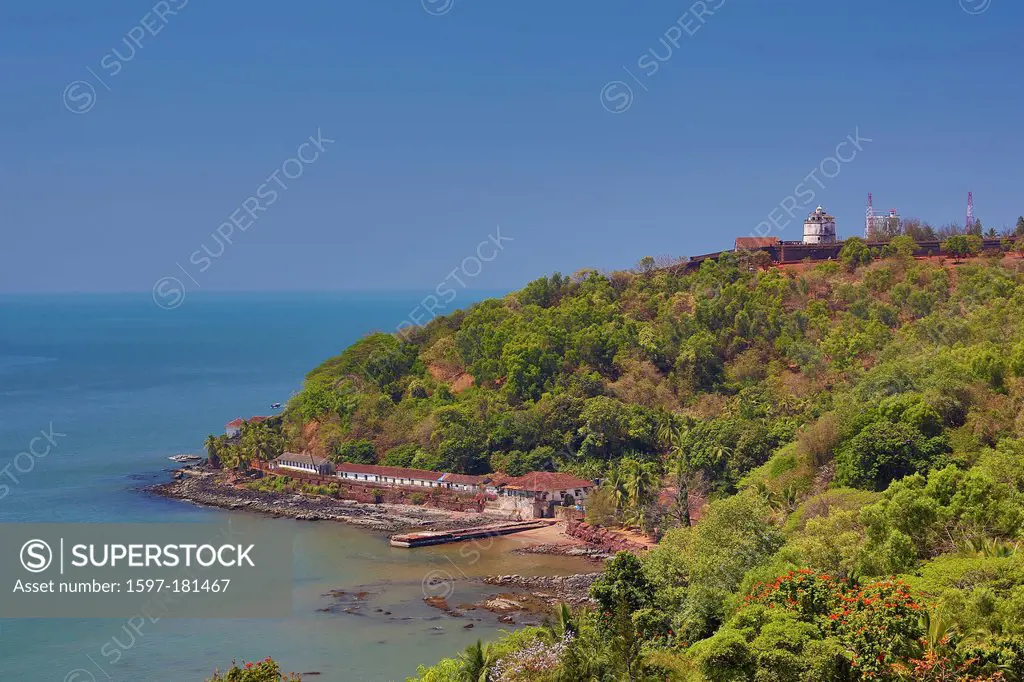 India, South India, Asia, Goa, Aguada, Prison, Fort, architecture, coast, history, lighthouse, Portugal