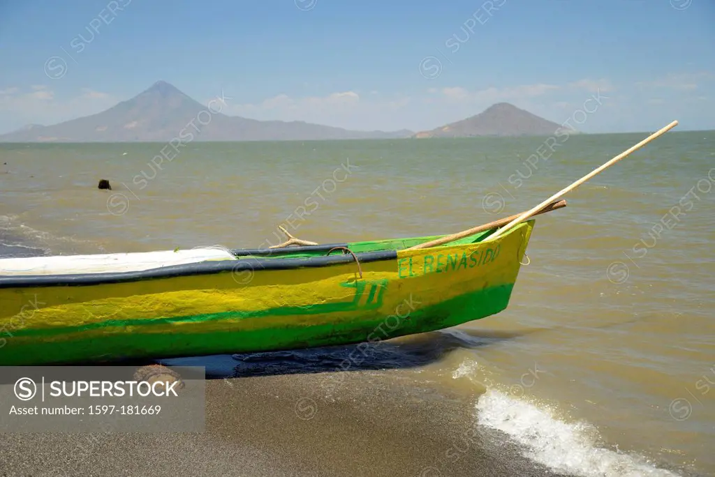 Central America, Nicaragua, managua, lake, momotombo, volcano, boat