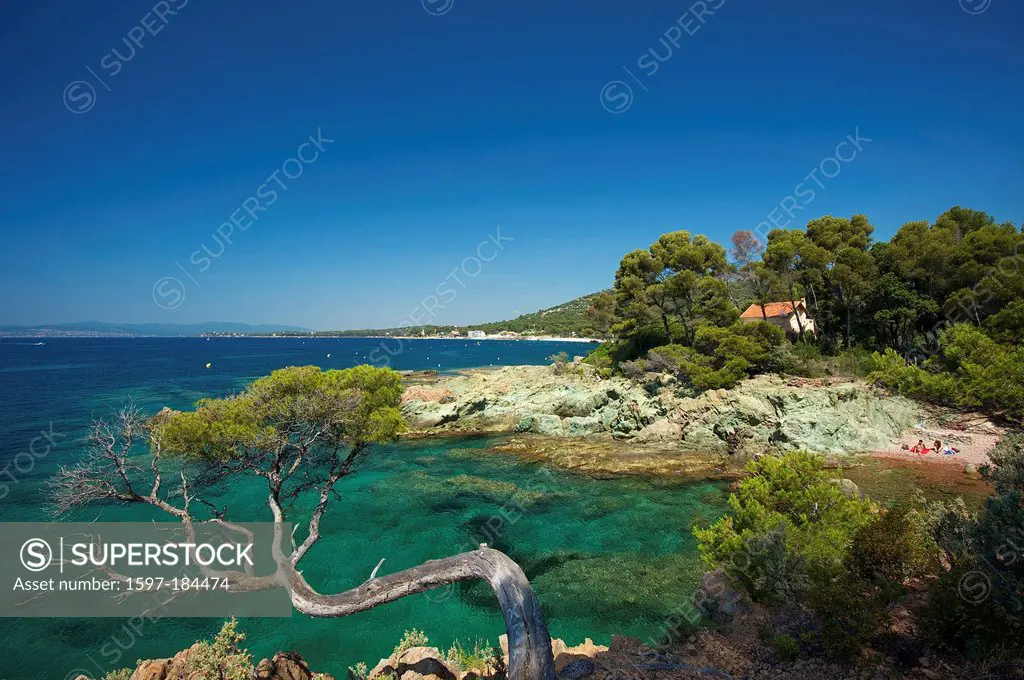 France, Europe, South of France, Cote d'Azur, Corniche de l'Esterel, coast, scenery, Mediterranean Sea, outside, day,