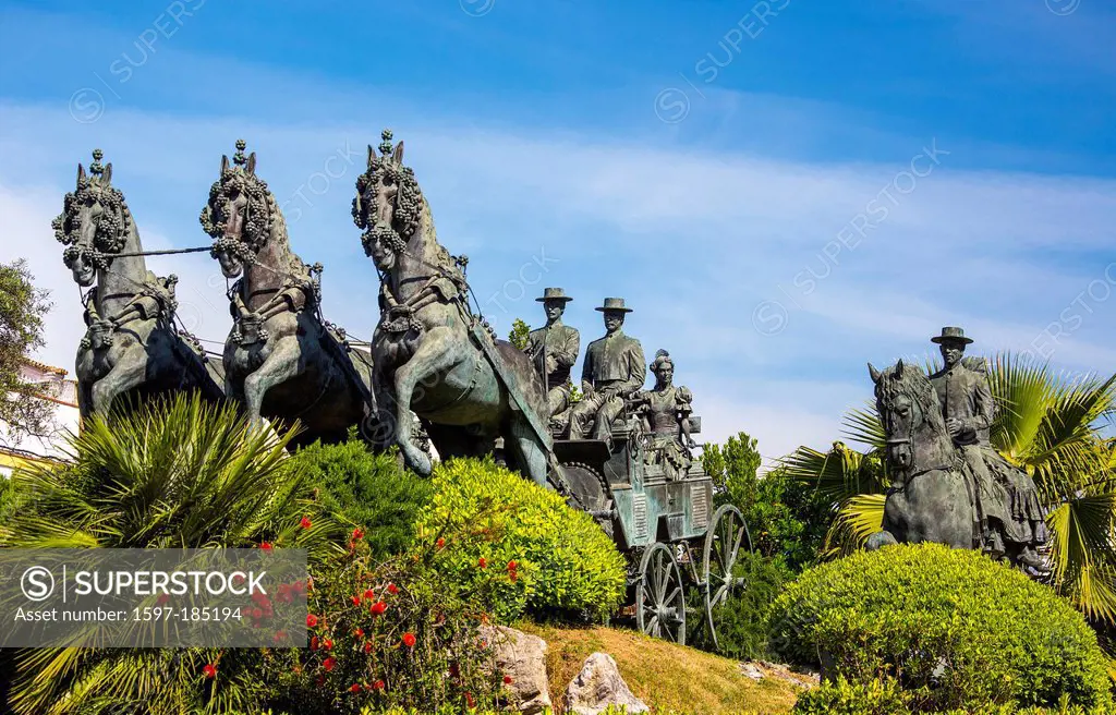Spain, Europe, Andalucia, Region, Cadiz, Province, Jerez de la Frontera, City, Caballo Monument, Horse Monument, Caballo,