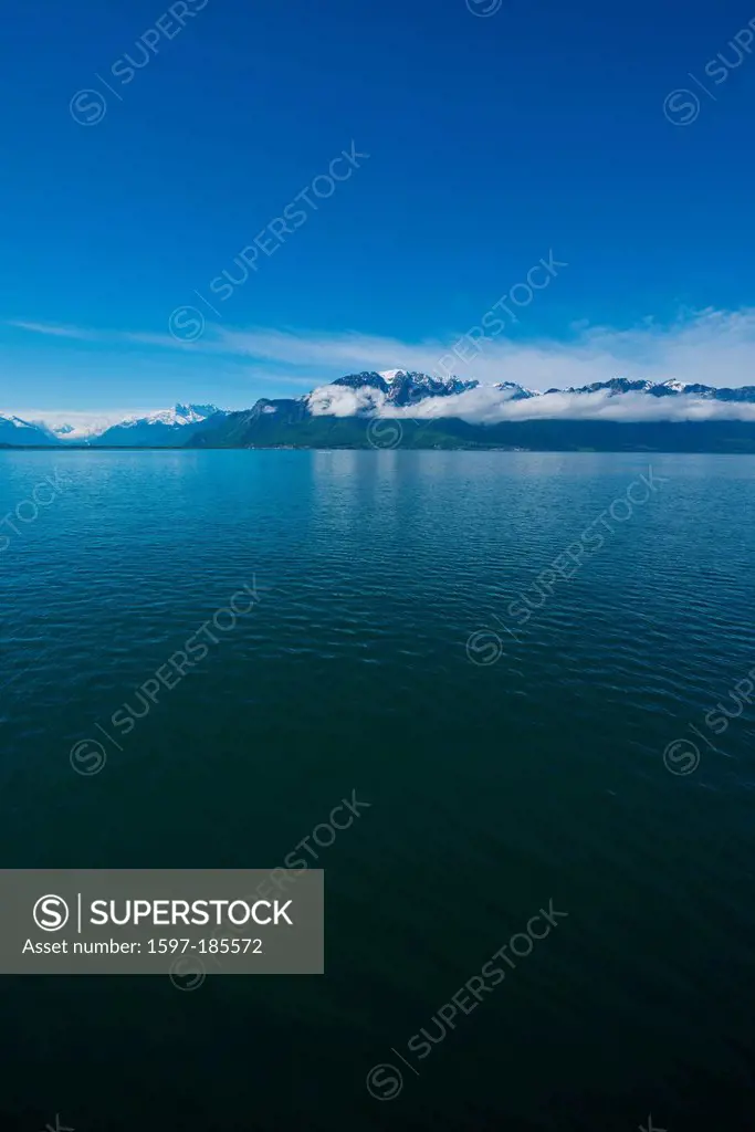Lac Leman, cloud, Vaud, VD, lake, Lac Léman, Lake Geneva, Leman, summer, mountain, mountains, Switzerland, Europe,