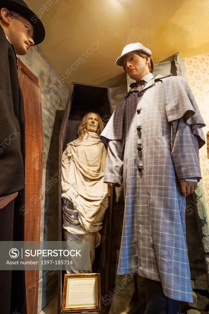 England, London, 221B Baker Street, Sherlock, Holmes, Museum, Waxwork Statues depicting Scenes from the Sherlock Holmes Novels