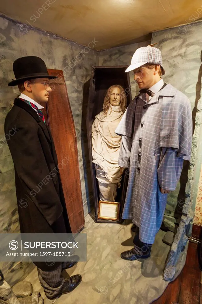 England, London, 221B Baker Street, Sherlock, Holmes, Museum, Waxwork Statues depicting Scenes from the Sherlock Holmes Novels