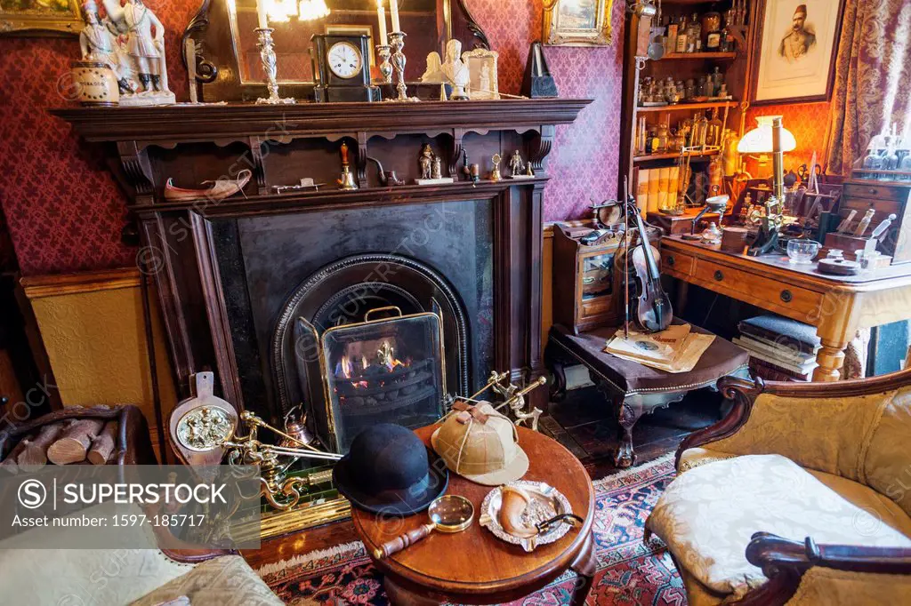 England, London, 221B Baker Street, Sherlock, Holmes, Museum, Sitting Room
