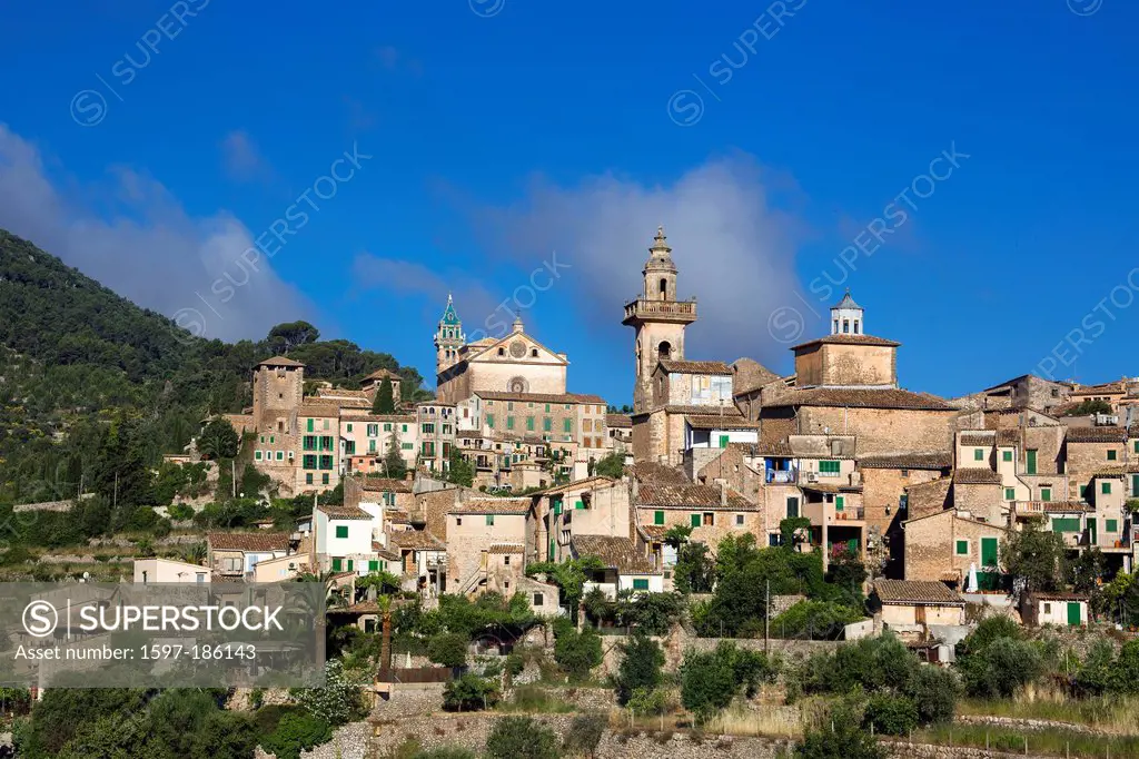Mallorca, Balearics, Valldemosa, architecture, cartuja, Chopin, church, city, island, landscape, Mediterranean, Spain, Europe, touristic, travel, vall...