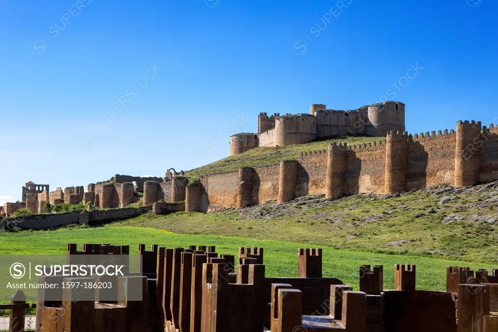 Berlanga, Castilla, Castile, Duero, architecture, castle, colourful, fortress, history, soria, Spain, Europe, spring, touristic, travel, walls