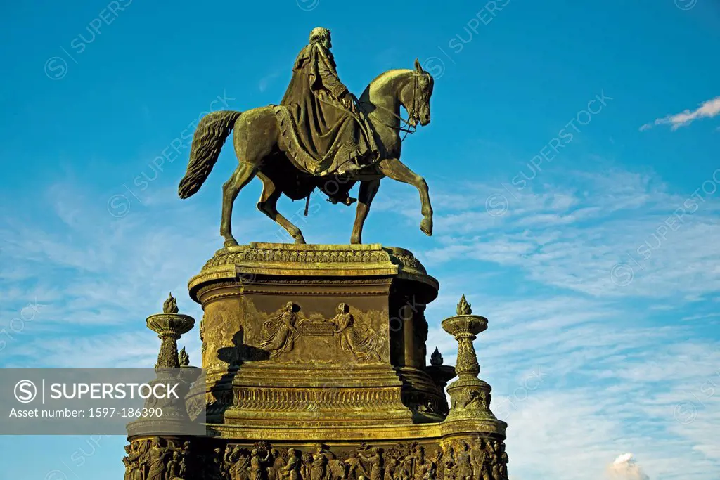 Monument, Germany, Dresden, Europe, free state, Johann, king, Saxony,