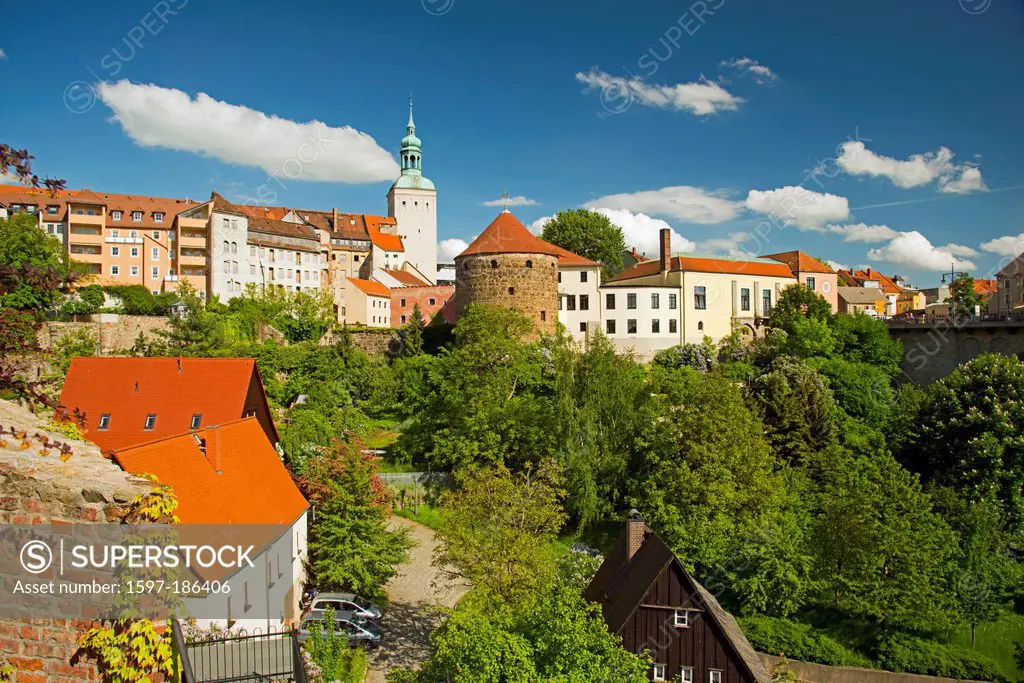 Bautzen, Budysin, Germany, Europe, lukewarm tower, Lusatia, Oberlausitz, Upper Lusatia, Saxon