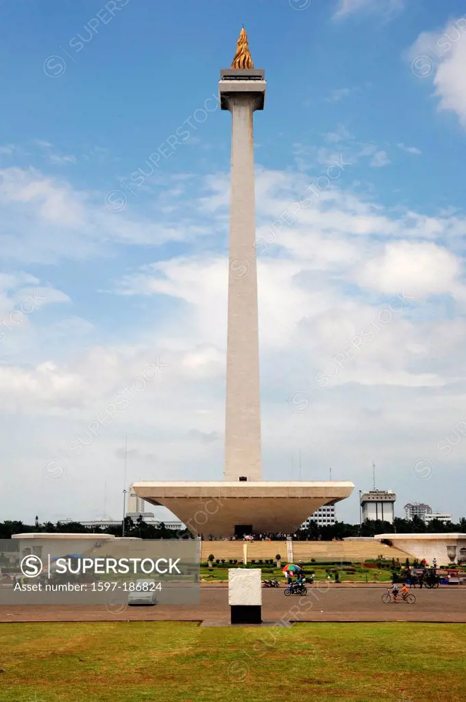Asia, Indonesia, Java, Djakarta, monument, Monas, Merdeka, column