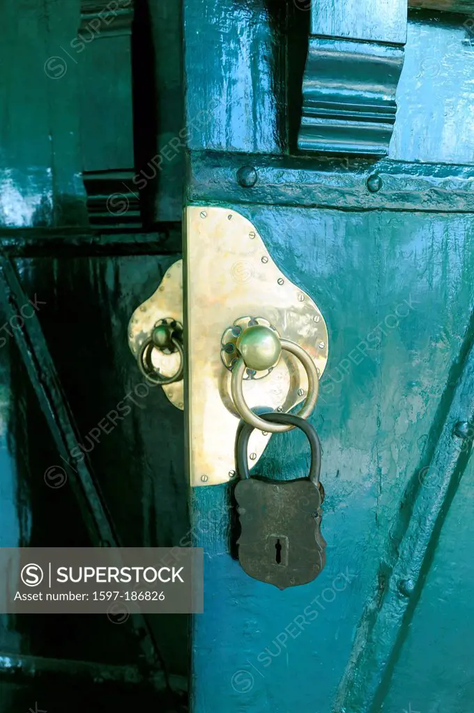 Asia, Indonesia, Java, Yogyakarta, Kraton, door, lock, door lock