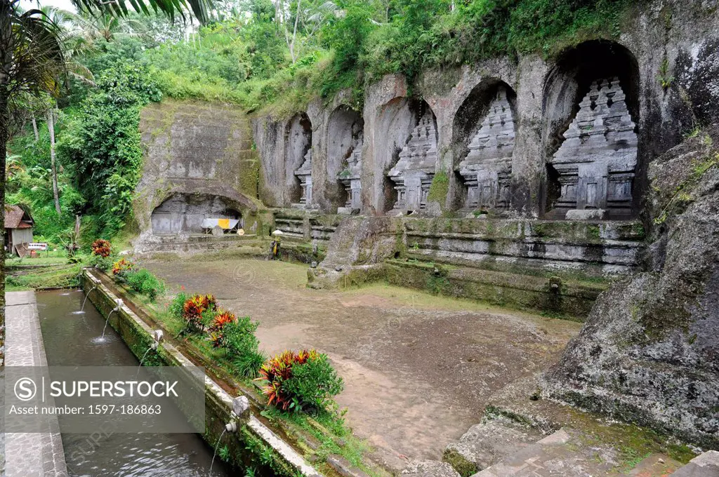 Asia, Indonesia, Bali, Tampaksiring, Gunung Kawi, temples, culture, Buddhist, green, spread