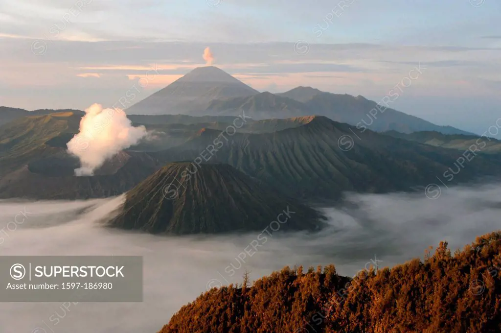Asia, Indonesia, Java, Bromo, Batok, Kursi, Semeru, national park, volcano, volcanism, volcanical, crater,