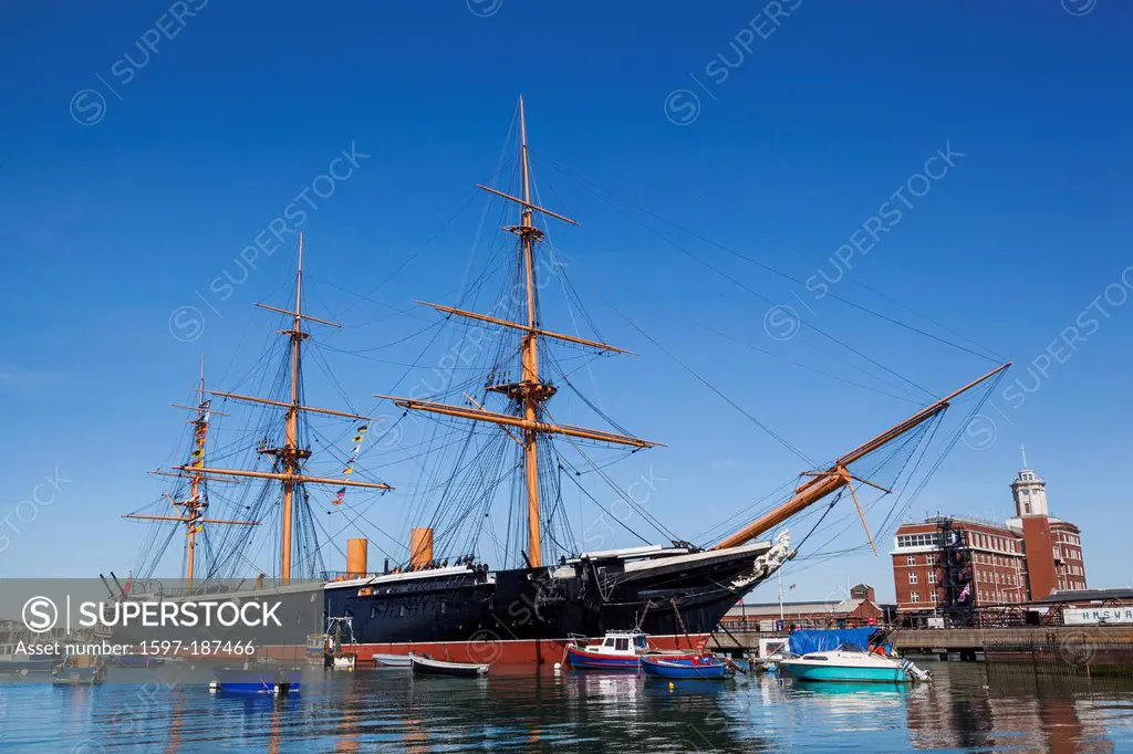 UK, United Kingdom, Great Britain, Europe, Britain, England, Hampshire, Portsmouth, Portsmouth Historic Dockyard, HMS Warrior, Ship, Ships, Maritime, ...