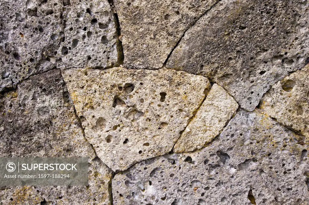 Germany, Europe, Bavaria, wall, slag stone, detail, stones, masonry unit