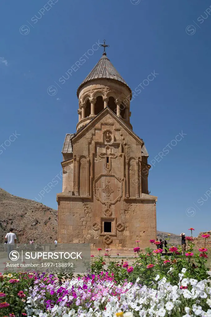 Armenia, South Caucasus, Caucasus, Eurasia, Noravank, Region, Vayots Dzor, architecture, flowers, history, historical, monastery, religion, orthodox, ...